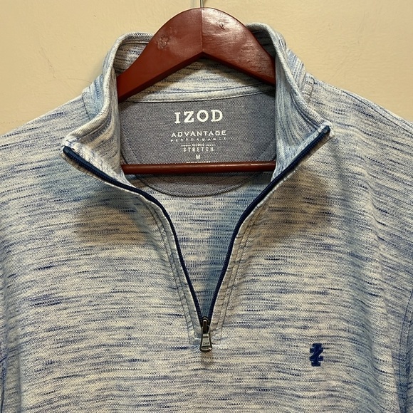 IZOD Advantage Performance 1/4 Zip Knit Pullover Top - Picture 4 of 10